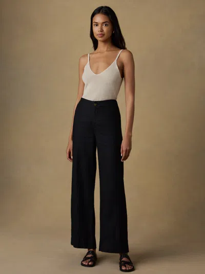 Faherty Sun Strider Linen Pants In Brown