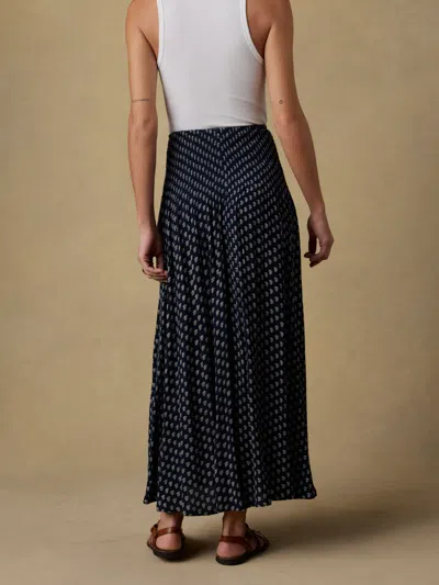 Faherty Sophia Smocked Skirt In Black
