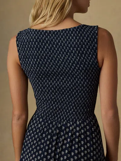 Faherty Sophia Smocked Skirt In Black