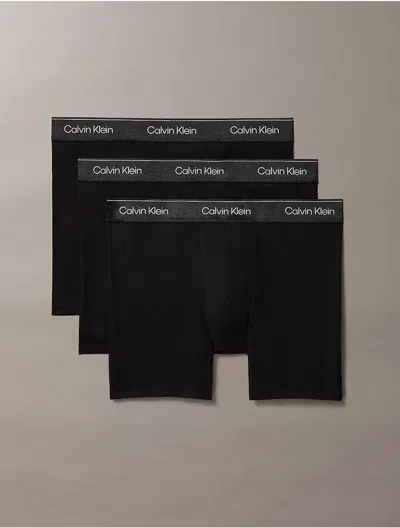 Calvin Klein Assorted 3-pack Microfiber Boxer Briefs In Black