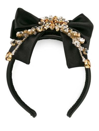 Dolce & Gabbana Crystal-embellished Silk-satin Headband