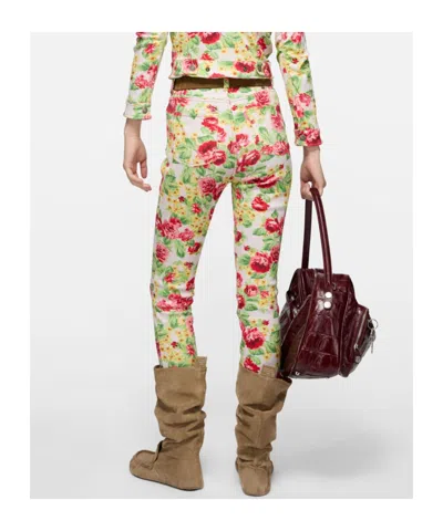 Acne Studios Floral Trousers In Multi