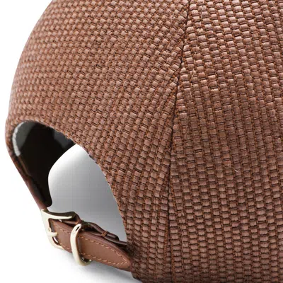 Max Mara Letter Logo Hat In Brown