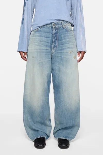 Acne Studios Loose-fit Patch Jeans In Blue