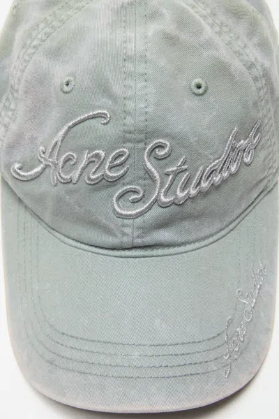 Acne Studios Embroidered Cap In Gray
