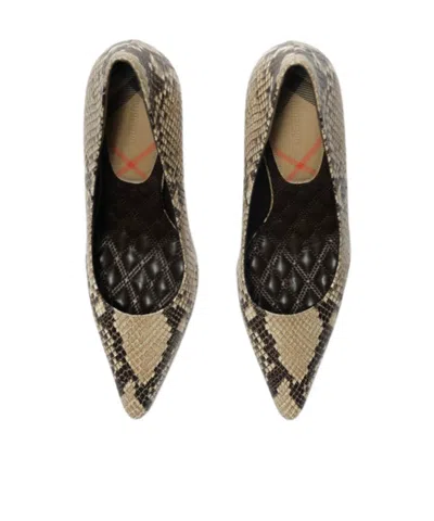Burberry Python-print Leather Dame High Pumps