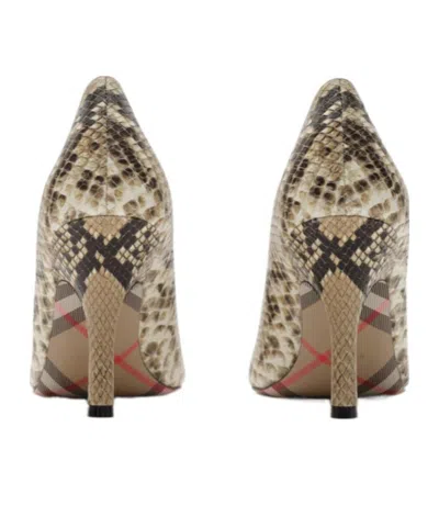Burberry Python-print Leather Dame High Pumps