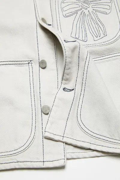 Acne Studios Denim Blouson Jacket In White