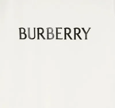 Burberry Ribbed Cotton Jersey T-shirt With Logo Print In Neutral
