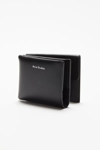 Acne Studios Folding Card Holder In Black