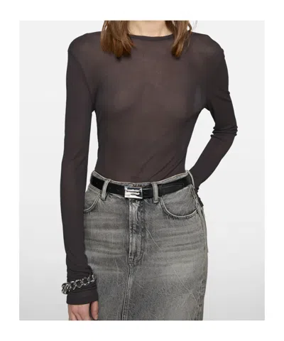 Acne Studios Long-sleeve Top In Brown