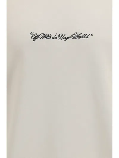 Off-white Script Arrow Crewneck Sweatshirt In Neutral