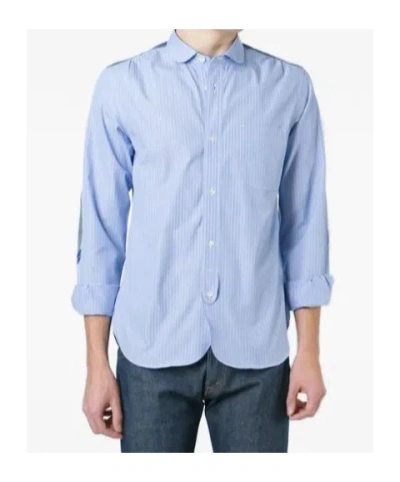 Junya Watanabe Stripe-pattern Shirt In Blue