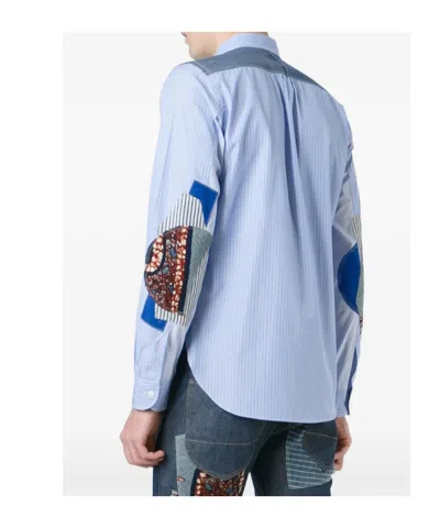 Junya Watanabe Stripe-pattern Shirt In Blue