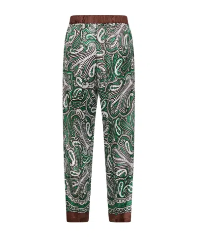 P.a.r.o.s.h Paisley-pattern Trousers In Green
