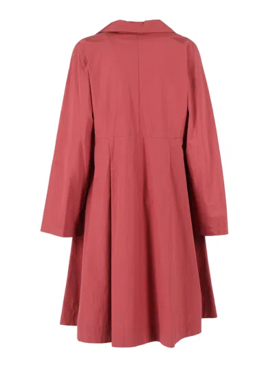 Weekend Max Mara Collared Long-sleeved Dress In Red