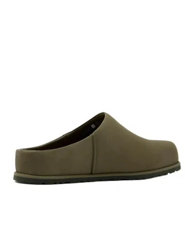 Ugg ® Men's Otzo Clog Nubuck Shoes In Burnt Olive In Green