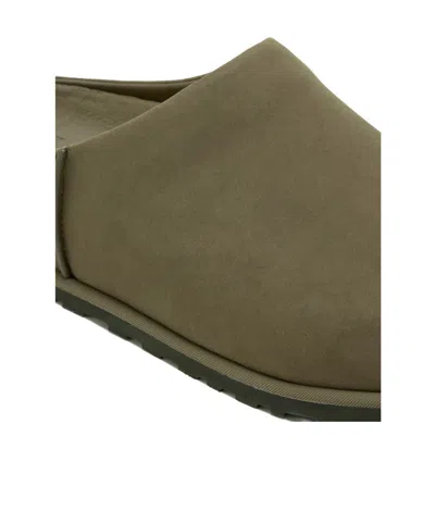 Ugg ® Men's Otzo Clog Nubuck Shoes In Burnt Olive In Green