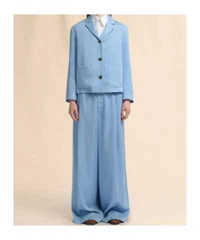 Marni Patch-pocket Single-breasted Jacket In Blue