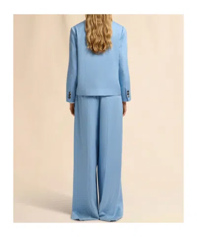 Marni Patch-pocket Single-breasted Jacket In Blue