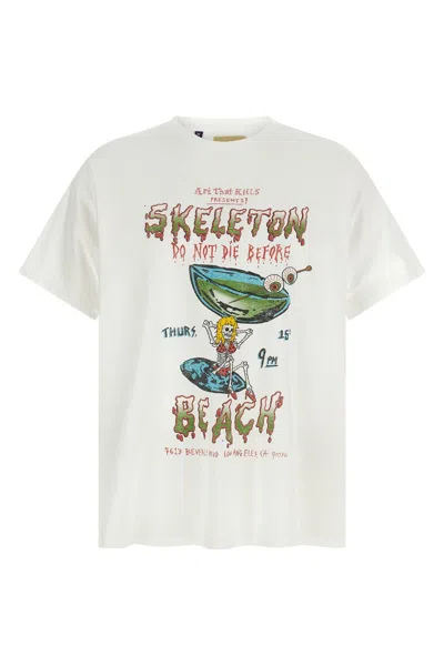 Gallery Dept. Dont Die Graphic Text Crew Neck T-shirt In White