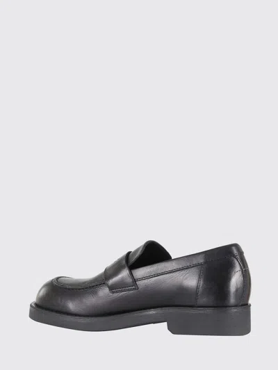 Mm6 Maison Margiela Black Calf Leather Bos Taurus Slip-on Loafers