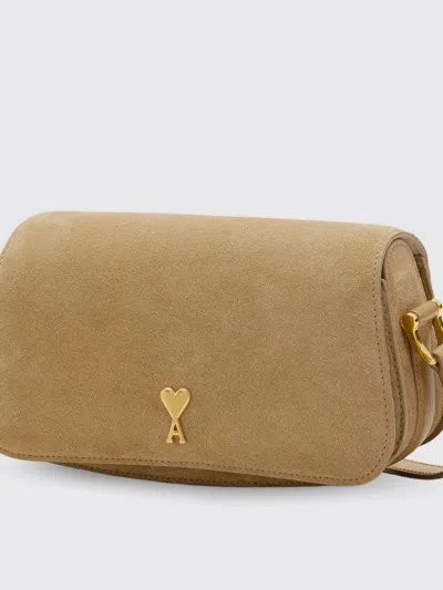 Ami Alexandre Mattiussi Ami Paris Women Suede Shoulder Bag With Logo On The Front In Multi