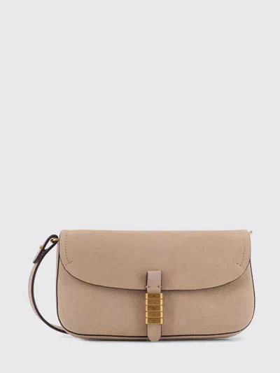 Pinko Medium Saddle Flat Shoulder Bag In Brown