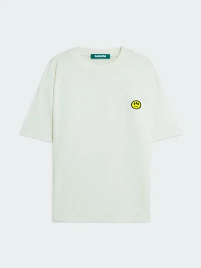 Barrow Logo Print Loose T-shirt In White