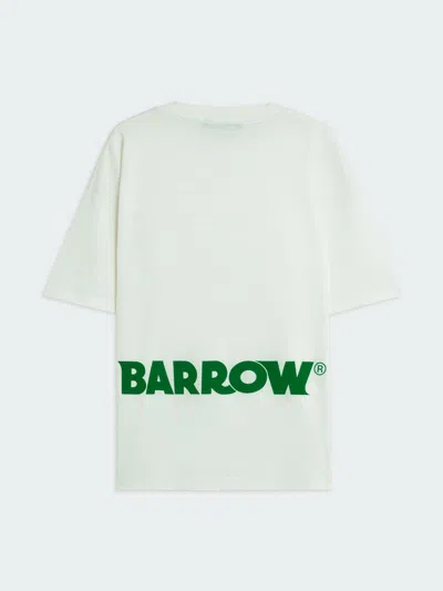 Barrow Logo Print Loose T-shirt In White