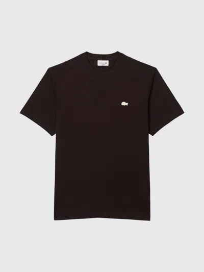 Lacoste Logo T-shirt In Brown