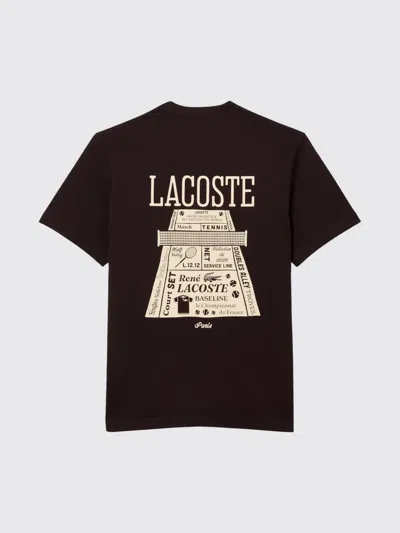 Lacoste Logo T-shirt In Brown