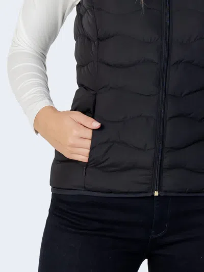Ea7 Logo Down Vest In Black