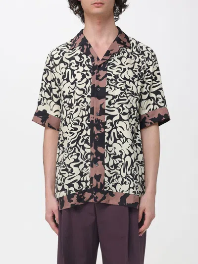 Dries Van Noten Short-sleeve Abstract Pattern Shirt With Camp Collar In Multi