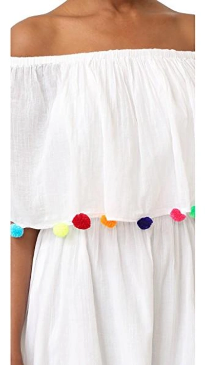Shop Pitusa Pom Pom Festival Dress In White