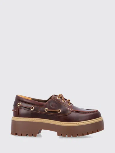 Timberland Stone Street Women S Dark Brown Platform Boat Shoe