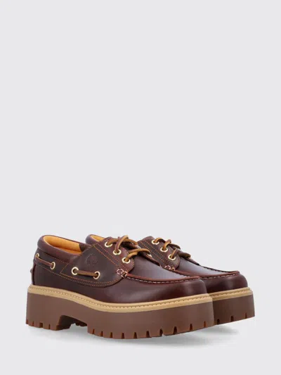 Timberland Stone Street Women S Dark Brown Platform Boat Shoe