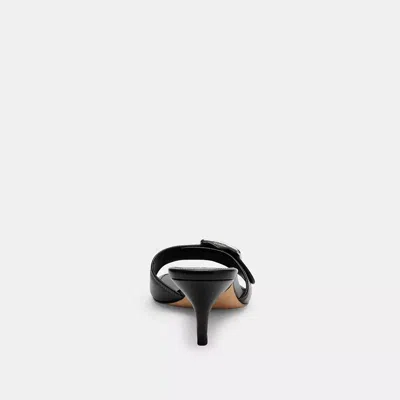 Coach Margot Leather Sandal In Black