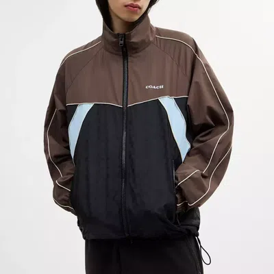 Coach Track Jacket In Recycled Polyester In Multi