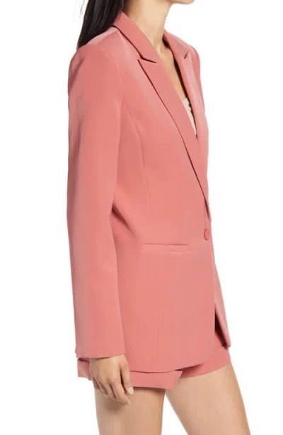 Endless Rose Tailored Single Button Blazer In Pink