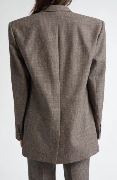 Stella Mccartney Microhoundstooth Check Oversize Wool Blazer