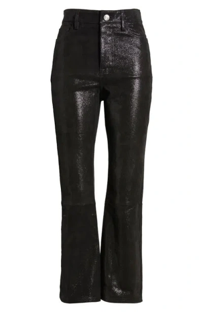 Frame Le Crop Mini Boot Leather Pants In Multi