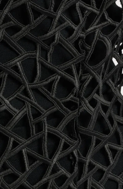 Ming Wang Geometric Cutout Jacket In Black