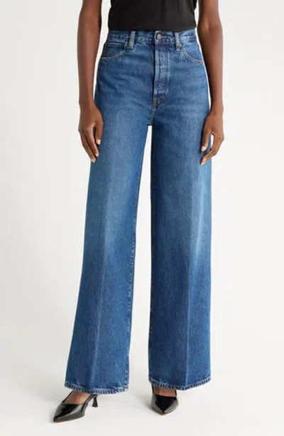 Frame The Wide Crop Jeans In Blue