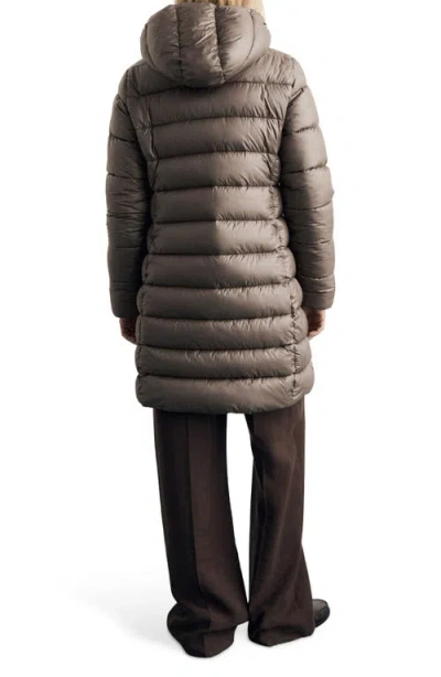 Mango Quilted Puffer Coat In Brown