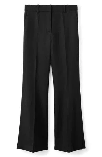 Mango Selection Pleat Front Straight Leg Pants In Black