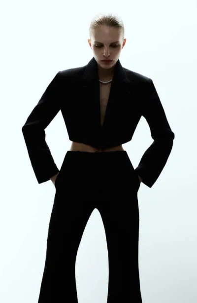 Mango Selection Pleat Front Straight Leg Pants In Black