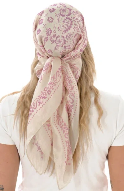 Marcus Adler Satin Multi Functional Square Scarf In White