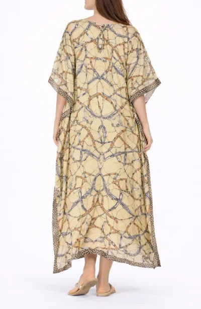 Ranee's Ranees Print V-neck Maxi Caftan In Multi