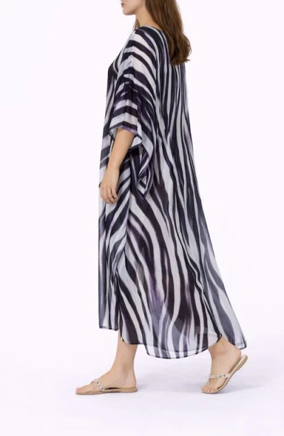 Ranee's Ranees Print V-neck Maxi Caftan In Multi